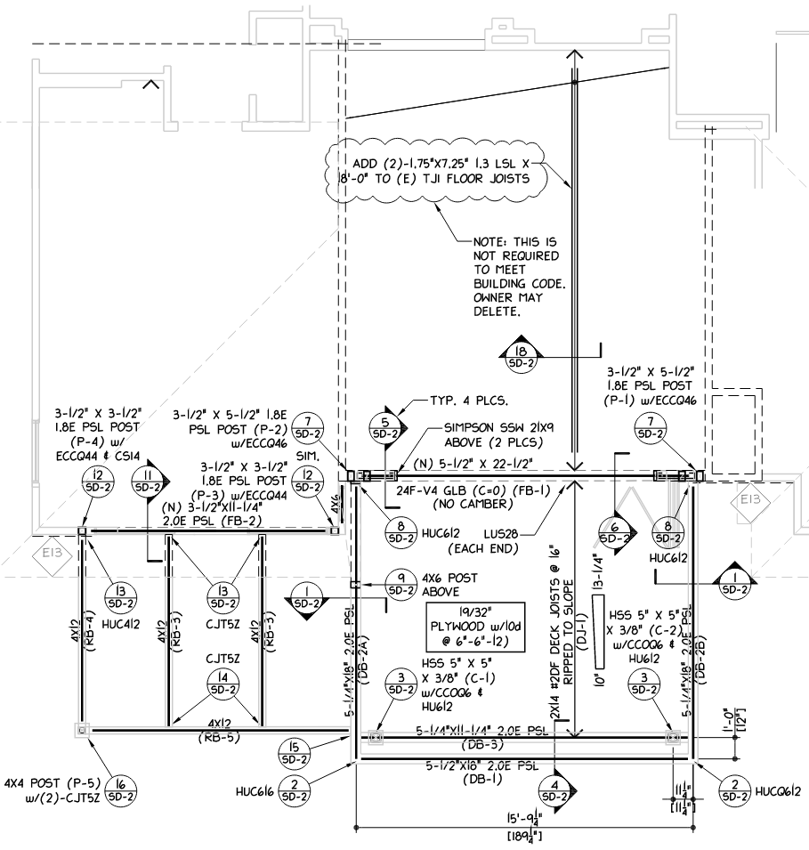 Rear Deck Framing Plan